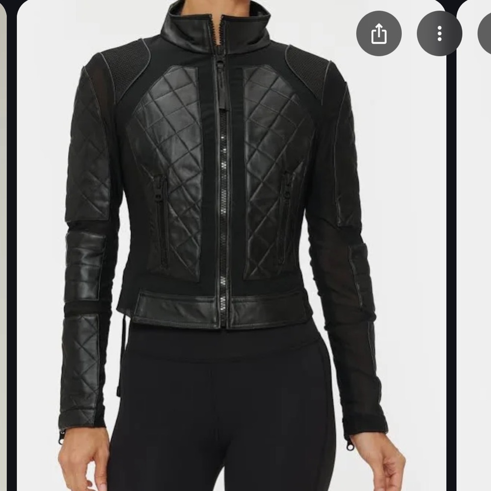 Leather Jacket ; Blanc Noir